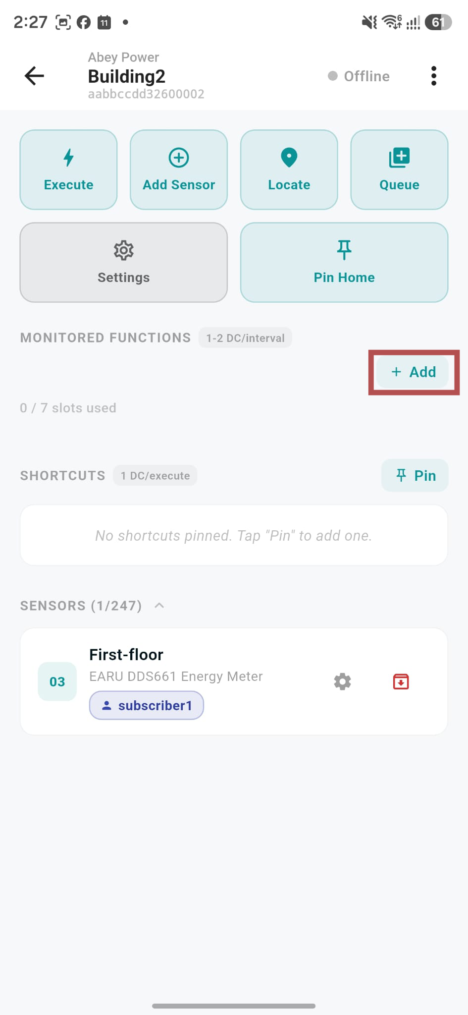 Add a monitored function