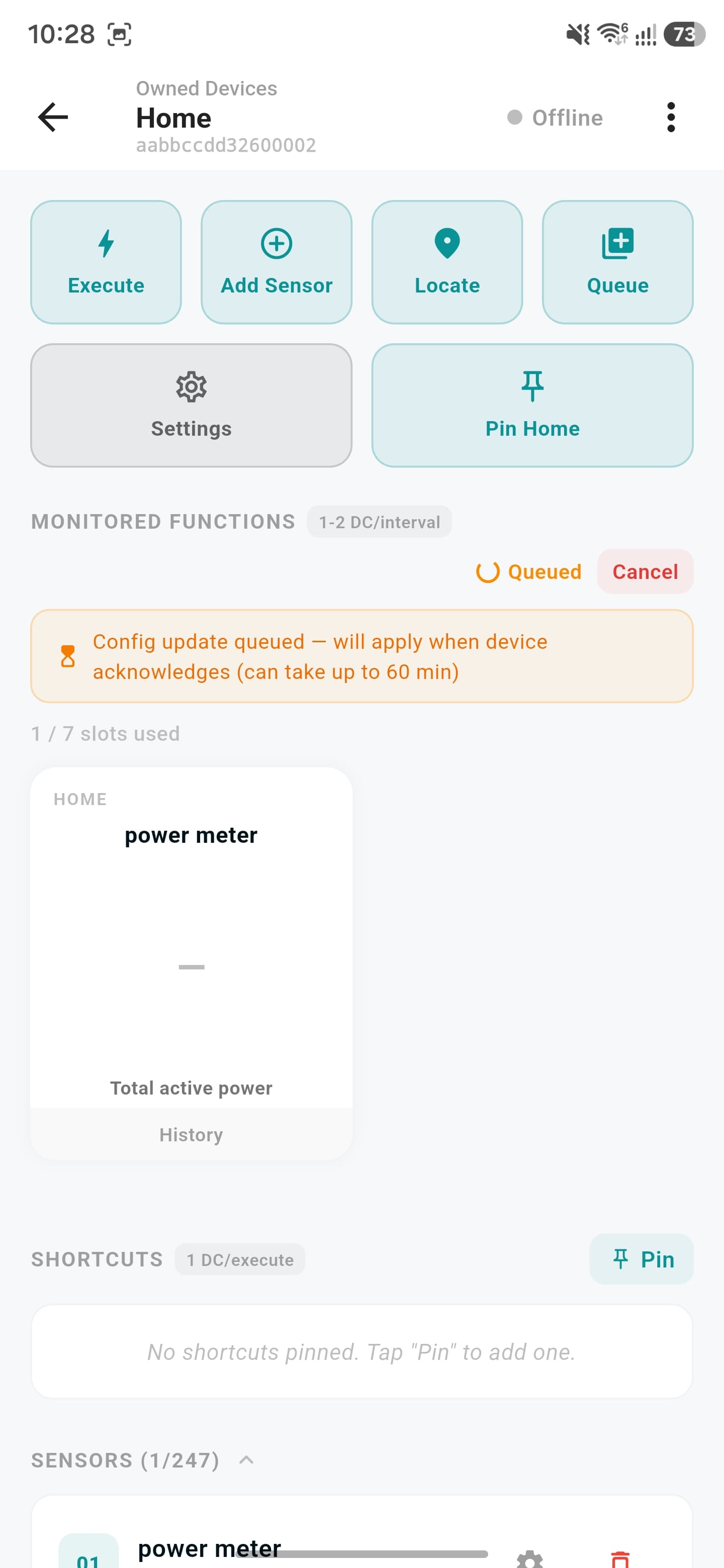 Config update queued