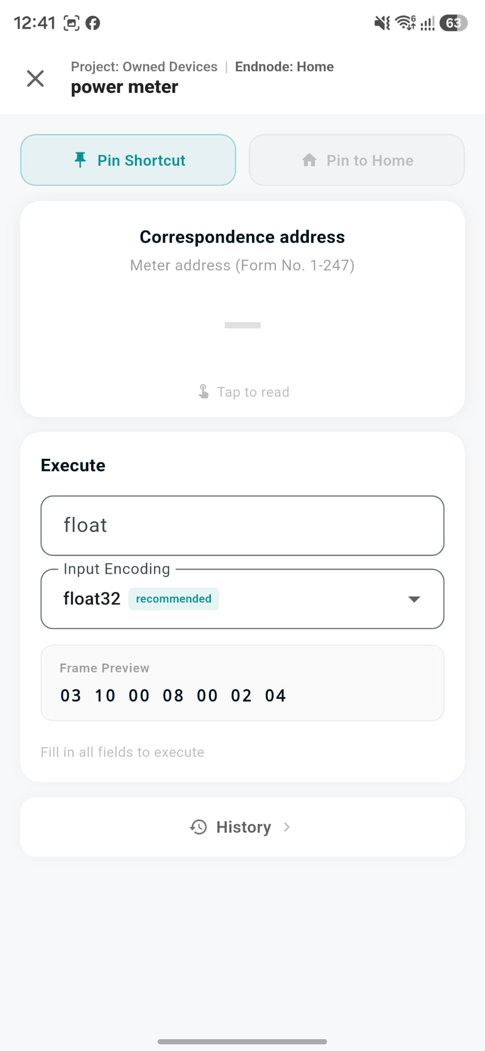 Fill in and execute the command