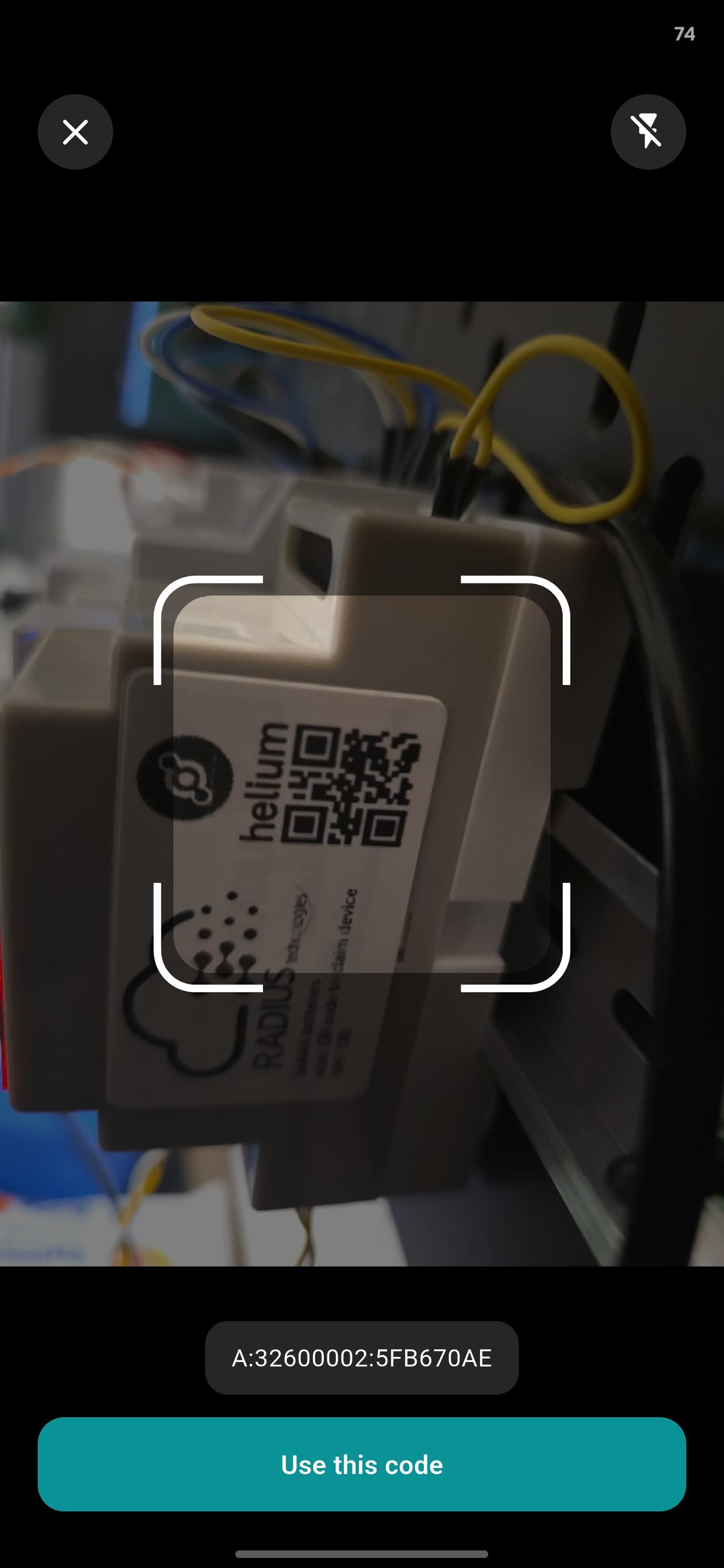 Scan the QR code on the device label